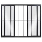 Janela Vitro 4 Folhas 1,20x1,80 Alumínio Preto C/g