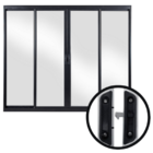 Janela Vitro 4 Folhas 1,20x2,00 Alumínio Preto S/g