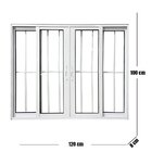 Janela Vitro 4 Folhas Alumínio Branco 1.00  X 1.20 Linha 25 C