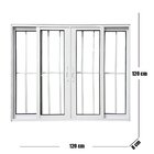 Janela Vitro 4 Folhas Alumínio Branco 1.20  X 1.20 Linha 25 C
