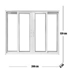 Janela Vitro 4 Folhas Alumínio Branco 1.20  X 2.00 Linha 25