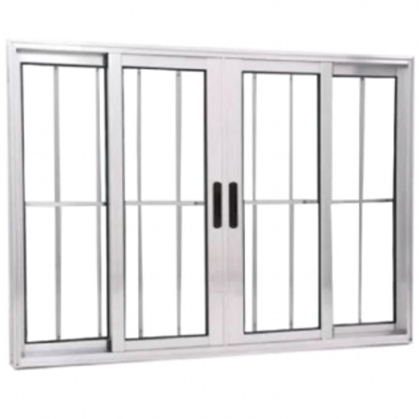 Janela Vitro 4 Folhas Alumínio Brilhante 1.00  X 1.20 Linha 2