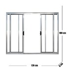 Janela Vitro 4 Folhas Alumínio Brilhante 1.00  X 1.20 Modular