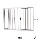 Janela Vitro 4 Folhas Alumínio Brilhante 1.00  X 1.20 Modular