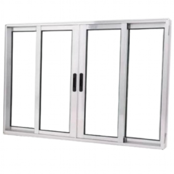 Janela Vitro 4 Folhas Alumínio Brilhante 1.00  X 1.50 Linha 25