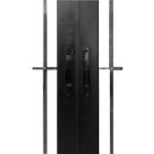 Janela Vitro 4 Folhas Alumínio Preto Com Grade Linha 25 Medid