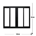 Janela Vitro 4 Folhas Alumínio Preto Linha 25 Medidas:120 X 1