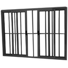 Janela Vitro 4 Folhas Alumínio Preto Linha Modular Com Grade