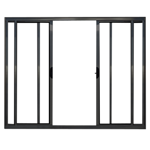 Janela Vitro 4 Folhas Alumínio Preto Linha Modular Medidas:12