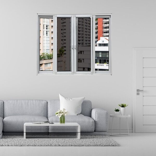 Janela Vitro 4 Folhas Com Tela Mosqueteira Linha 25 100x150 B