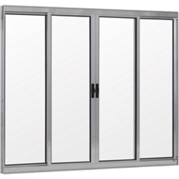 Janela Vitro 4 Folhas Sem Grade Alumínio Brilhante - 1,00(a)