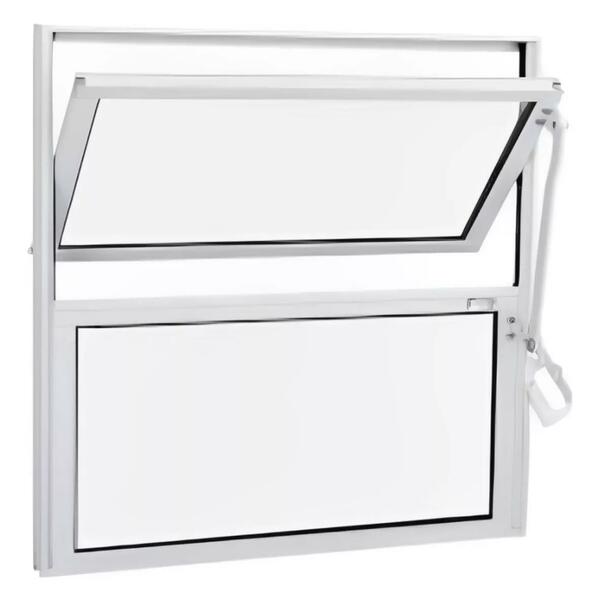 Janela Vitro Basculante 40x40 Alumínio Branco Com Vidros
