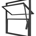 Janela Vitro Basculante 40x40 Alumínio Preto Com Vidros