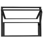 Janela Vitro Basculante 40x60 Alumínio Preto Com Vidros