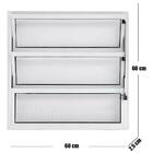 Janela Vitro Basculante 60x60 Alumínio Branco Com Vidros