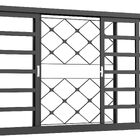 Janela Vitro De Correr 4 Folhas 120x100 Requadro 7cm Sem Vidr