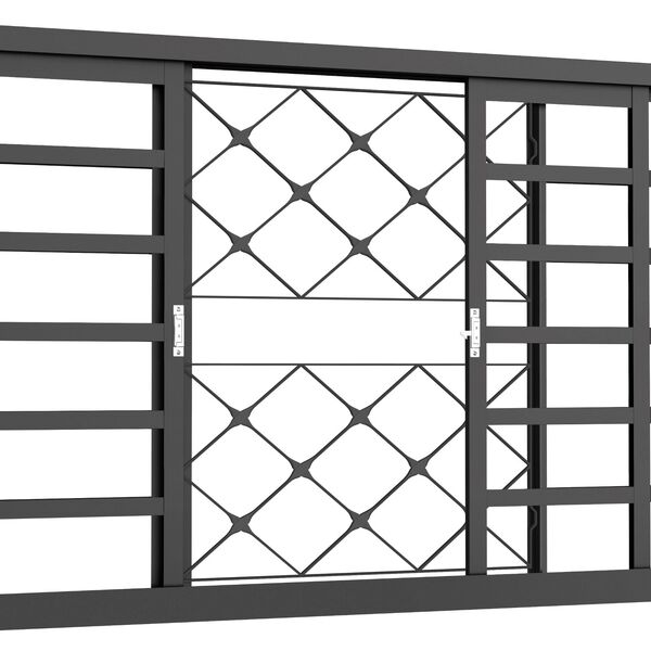 Janela Vitro De Correr 4 Folhas 120x100 Requadro 7cm Sem Vidr