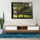 Janela Vitrô Travessa 3 Planos Linha 25 120x200 Preto