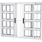 Janela Vitro Travessa 4 Folhas Alumínio Branco Linha 25 Com G