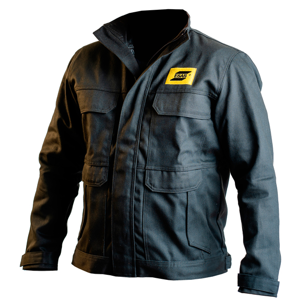 Jaqueta para Solda de Couro Impermeável Grande Preto Esab