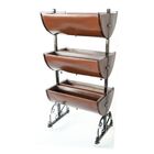 Jardim Vertical com 6 Floreiras Marrom e Suporte Plantas