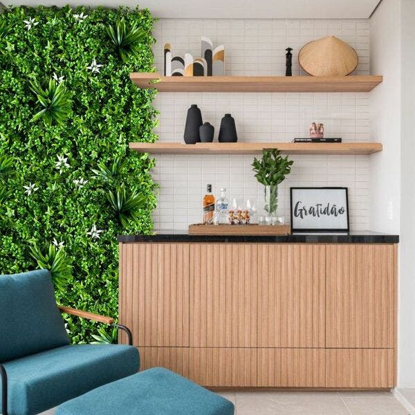 Jardim Vertical De Plantas Artificiais Premium 2m² Para Decoração De ...