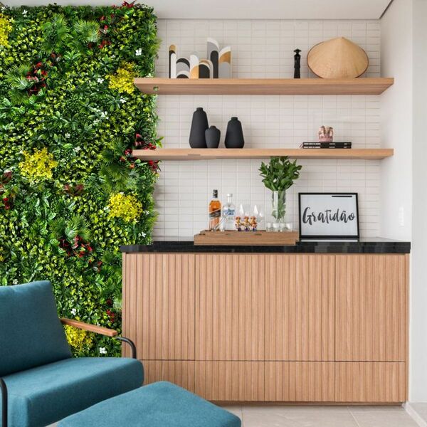 Jardim Vertical Luxuoso 50x100cm Com Proteção Uv Para Uso Int