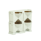 Jardim Vertical Plástico Marrom 44,5x20cm Bege Massol