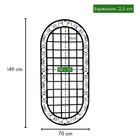 Jardim Vertical Retangular Mandala De Ferro Preto 150x67cm