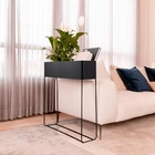 Jardineira Alta em Metal 94x70x25cm Preta Vasap