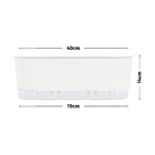 Jardineira Autoirrigável Branca 14x40cm Raiz