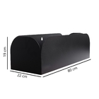 Jardineira Baixo em Metal 80x22x19cm de Chão e Parede Preto Flower Maxeb