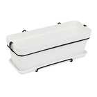 Jardineira Bari Branca 18x50cm Okla