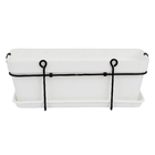 Jardineira Bari Branca 18x50cm Okla