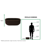 Jardineira Flora 25x16 cm Argila