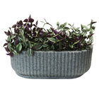 Jardineira Flora 25x16 cm Preto Mármore