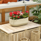 Jardineira Média em Plástico 16x45cm com Prato Areia Naterial