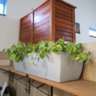 Jardineira Para Plantas Cinza 100x17cm Floreira Polietileno