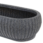 Jardineira Pequena em Plástico 12x50cm com Prato Preto Naterial