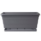 Jardineira Plastica Porto Cinza 40cm West Garden