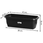 Jardineira Plástica Preta Nº50 (8l) Rischioto