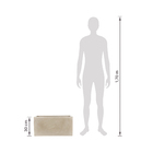 Jardineira Plástico Cubo 30x60cm Antique Camurça Vasart