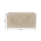 Jardineira Plástico Cubo 30x60cm Antique Camurça Vasart
