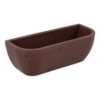 Jardineira Plástico de Parede Marrom 17x50cm Floridis