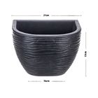 Jardineira Plástico de Parede Preto 17x25cm Floridis