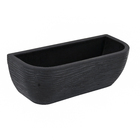 Jardineira Plástico de Parede Preto 17x50cm Floridis