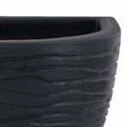 Jardineira Plástico de Parede Preto 17x50cm Floridis
