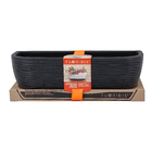 Jardineira Plástico de Parede Preto 17x50cm Floridis