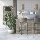 Jardineira Plástico de Parede Preto 17x50cm Floridis