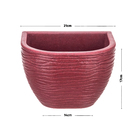 Jardineira Plástico de Parede Vinho 17x25cm Floridis